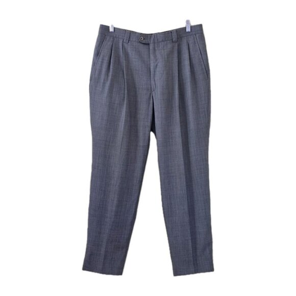Versace Classic V2 Dress Pants Men IT 50 US 34 Heathered Gray Wool Pockets  Lined